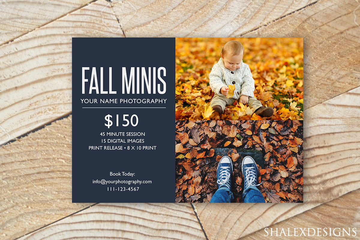 Fall Minis Sessions Template, a Flyer Template by ShalexDesigns