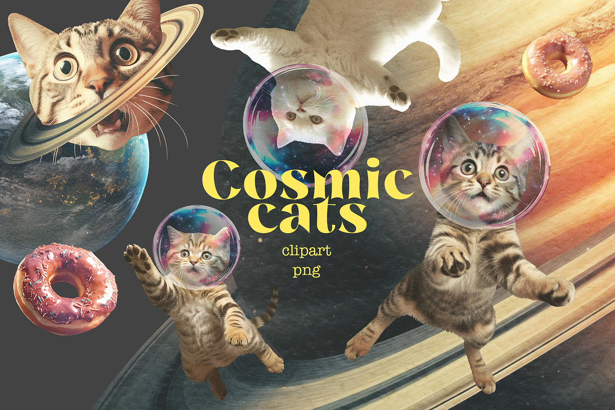 Cosmic Cats, an Object Graphic by TheCuteShop (Photo 1 of 5)