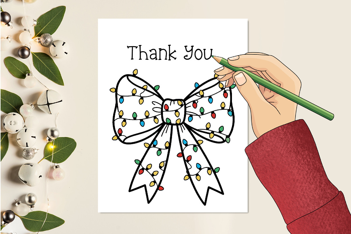 Christmas Light Coquette Bow PNG, an Illustration by Creative Art (Photo 5 of 9)