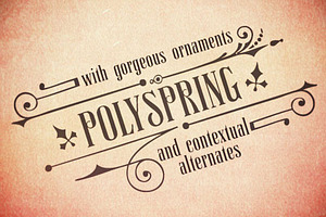 Polyspring, A Botanic Font