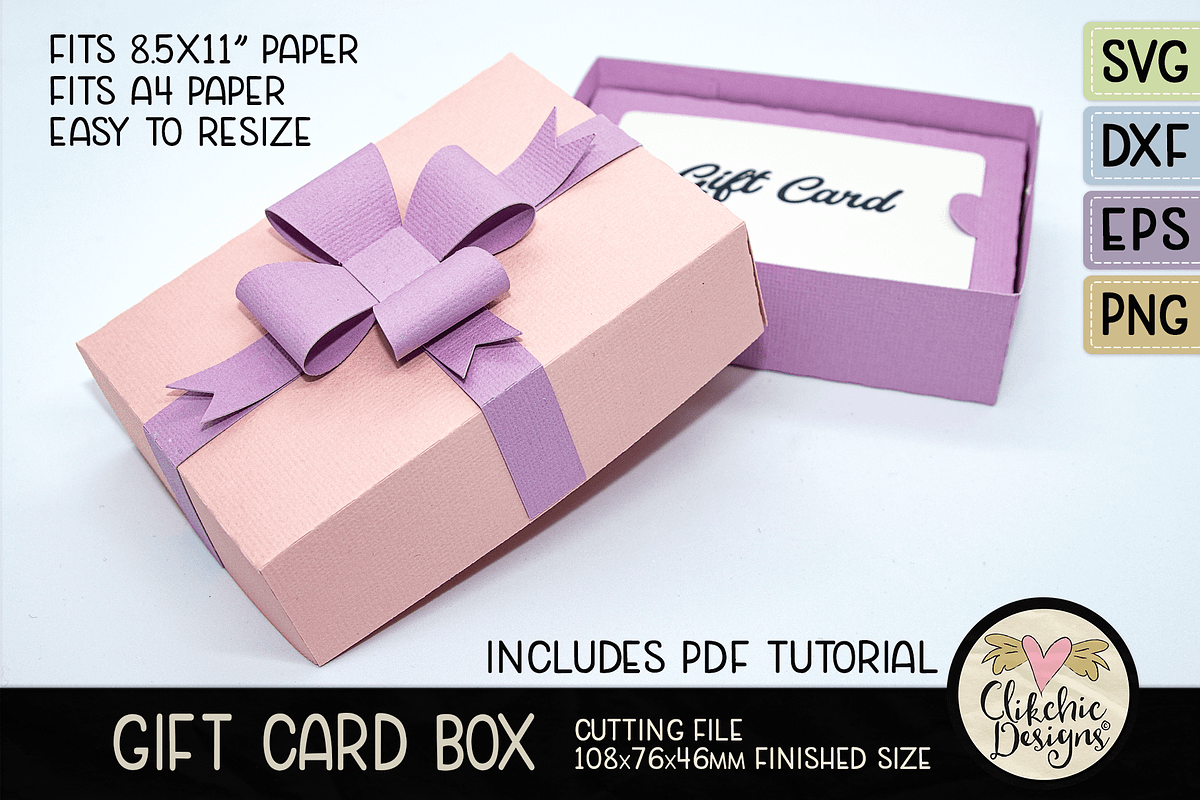 Gift Card Box With Ribbon SVG, a Templates & Theme by Clikchic Designs (Photo 5 of 6)