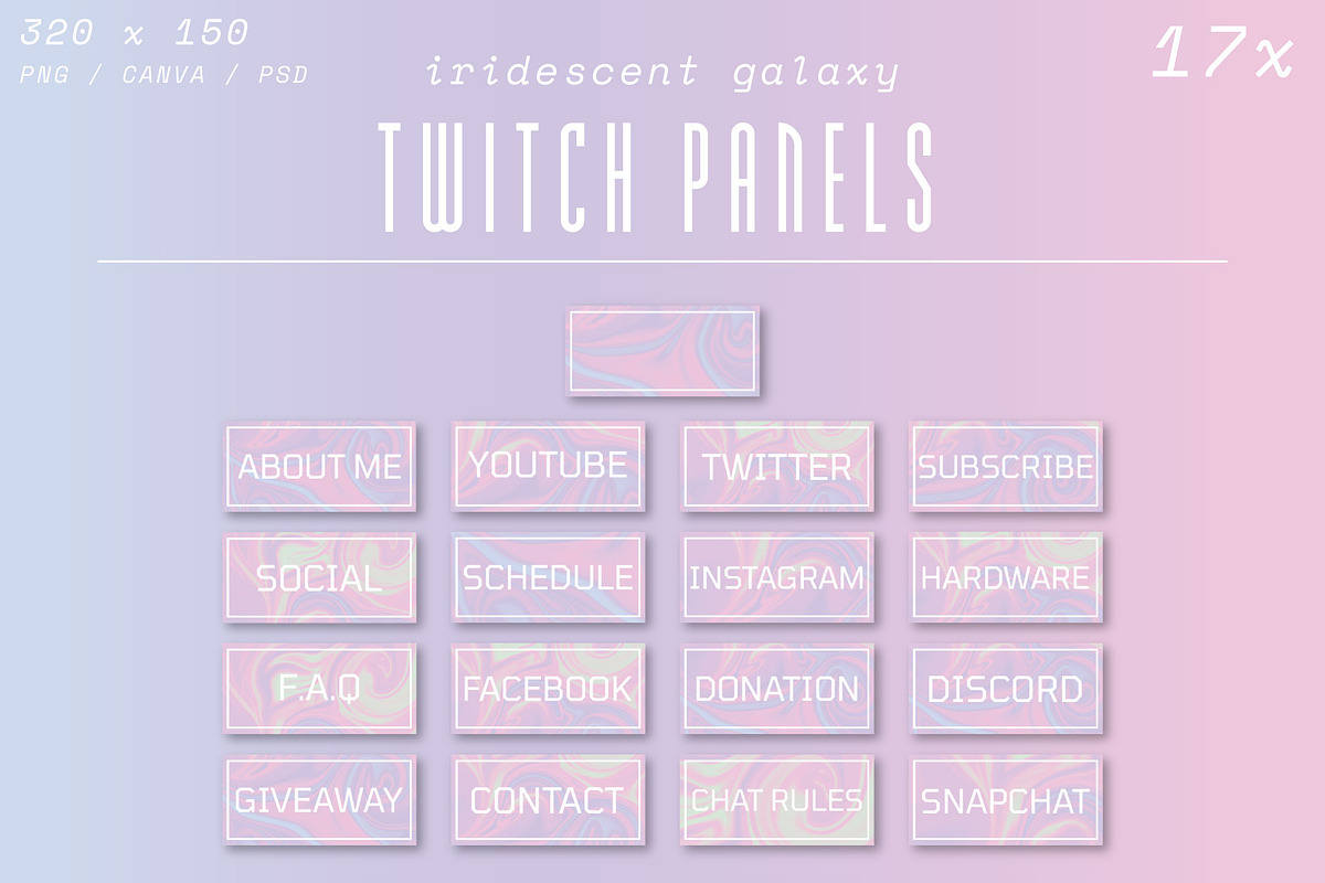 Twitch Panels - Iridescent Galaxy, an Icon by Liseno Designs