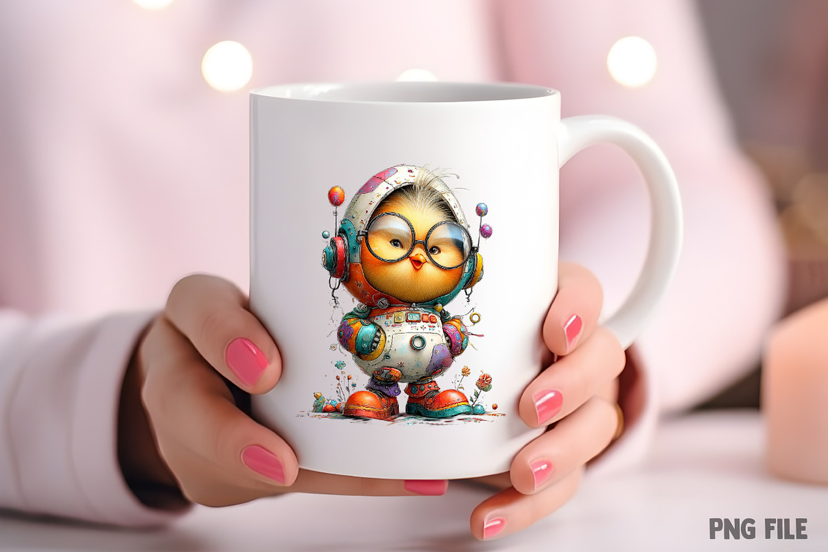 Whimsical Easter Funny Chick Clipart, an Illustration by Craft Nest (Photo 8 of 11)