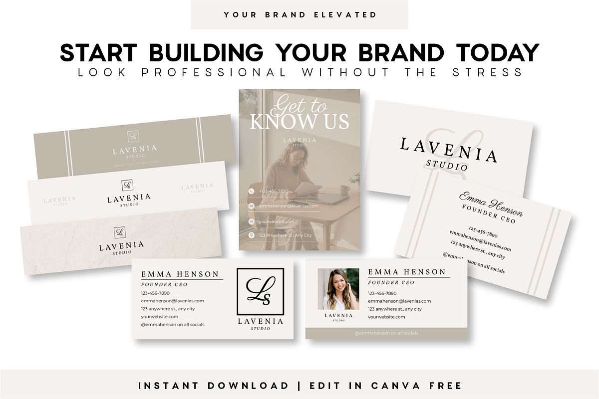 Minimalist Brand Kit Canva Template, a Branding & Logo Template by BrandhavenStudio (Photo 10 of 10)