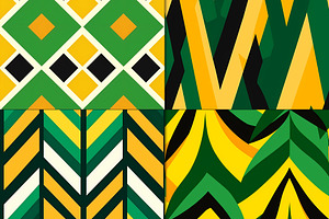 20 Seamless Jamaica-inspired Pattern