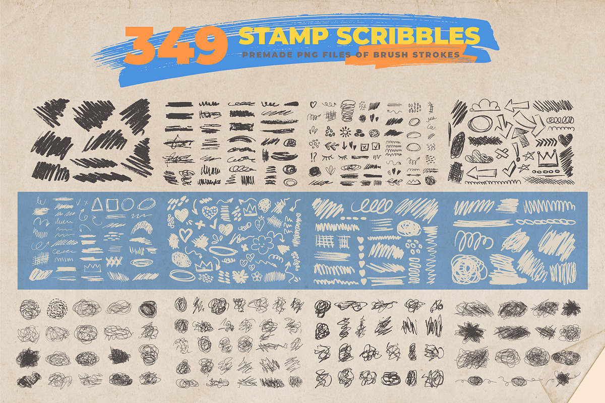 Scribble Stamps Doodle Bundle 2000+, an Object Graphic by DesignToonsy (Photo 20 of 28)
