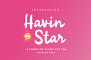 Havin Star - Handwriting Script Font, a Handwritten Font by RHD Creative Studio (Thumbnail 1 of 8)
