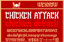 Chicken Attack font