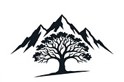 50 Sacred Mountain Tree Silhouette, an Empty State Illustration by Amazin_art (Thumbnail 16 of 37)