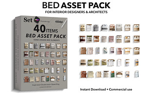 Bed Floor Plan - 40 PNG Elements
