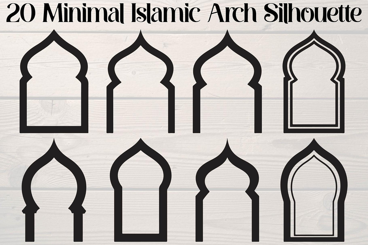Minimal Islamic Arch Silhouette, an Object Graphic by Creativeshirt (Photo 1 of 17)