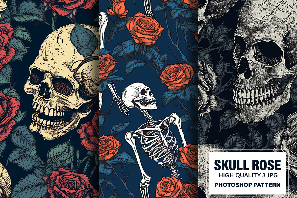 Love and Death Pattern, a Pattern Graphic by CreativeClick (Photo 1 of 5)