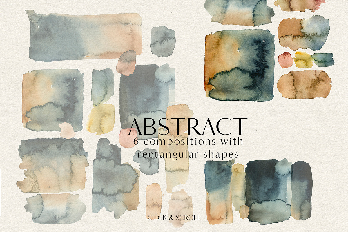 Abstract Watercolor Splotches PNG, a Decorative Illustration by whiteheartdesign (Photo 5 of 15)