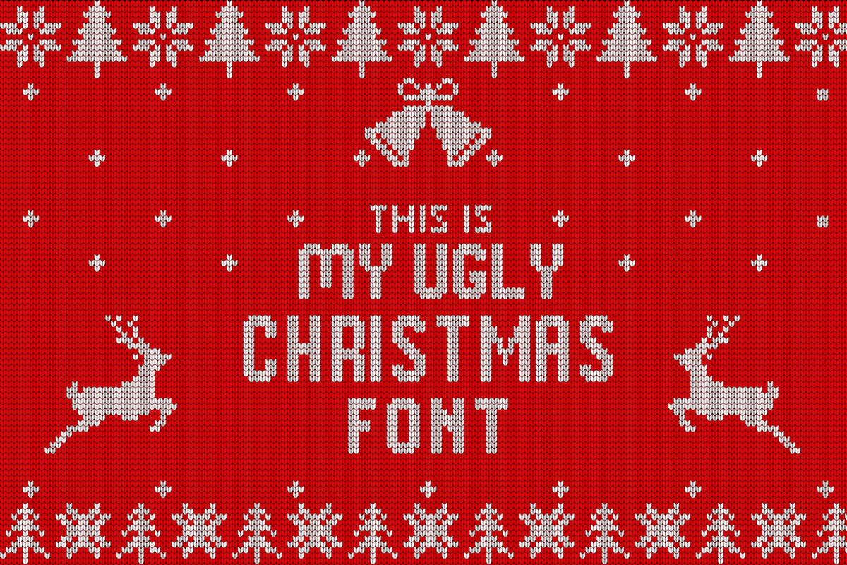 Christmas Knitted Font preview 2