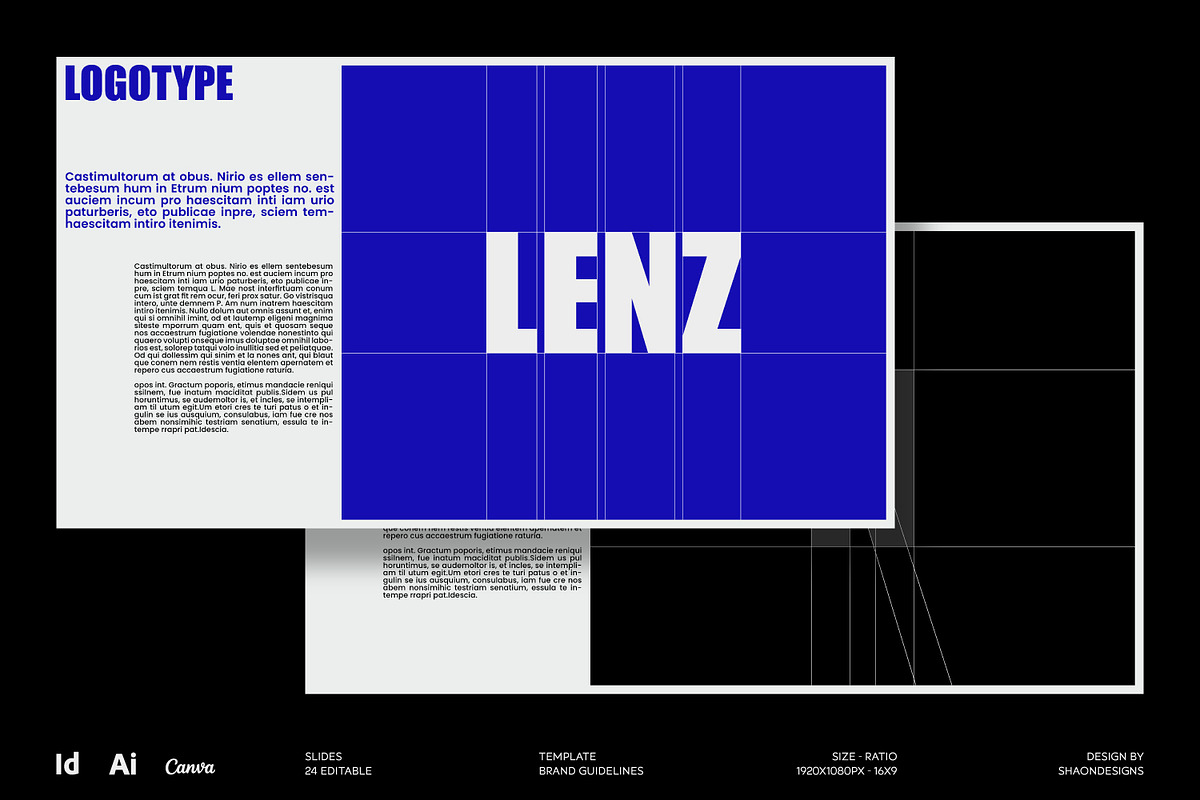 LENZ | Brand Guidelines Template, a Branding & Logo Template by shaondesigns (Photo 4 of 9)