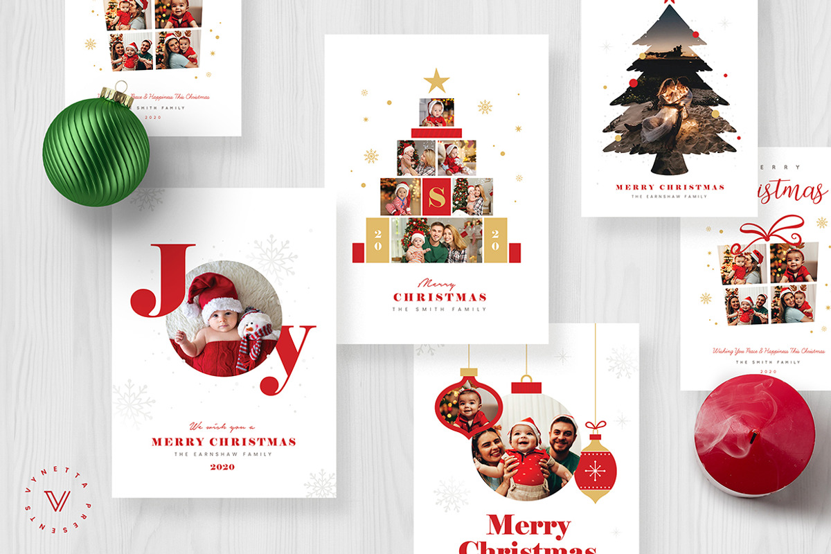 Christmas Photo Card / Holiday Card, a Card Template by Vynetta (Photo 1 of 4)