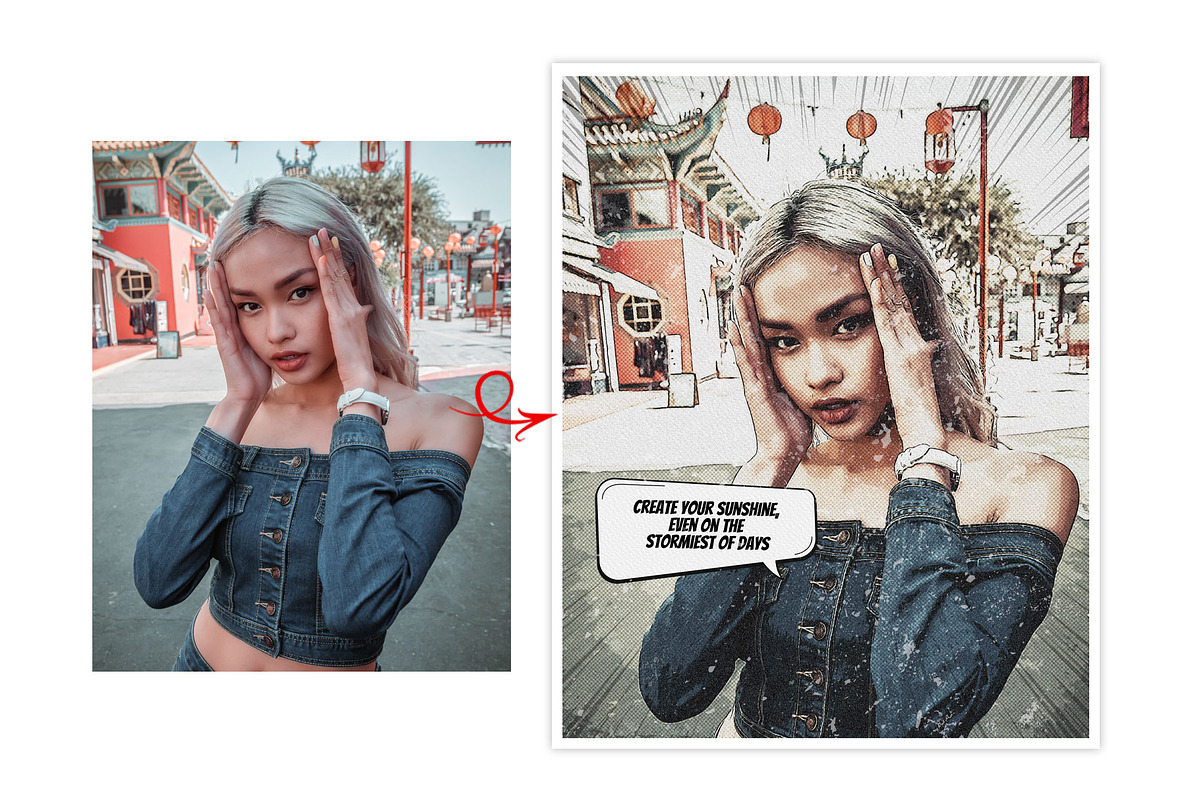 Editable Comic Art Photo Effect