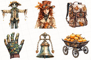 Steampunk Autumn Clipart, an Illustration by OK Design (Thumbnail 5 of 5)