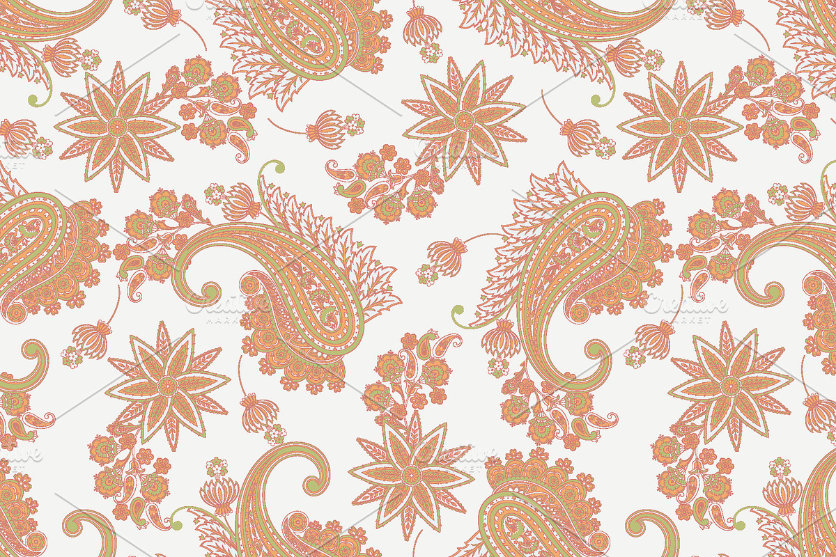 2 Paisley floral patterns, a Pattern Graphic by antalogiya (Photo 4 of 4)