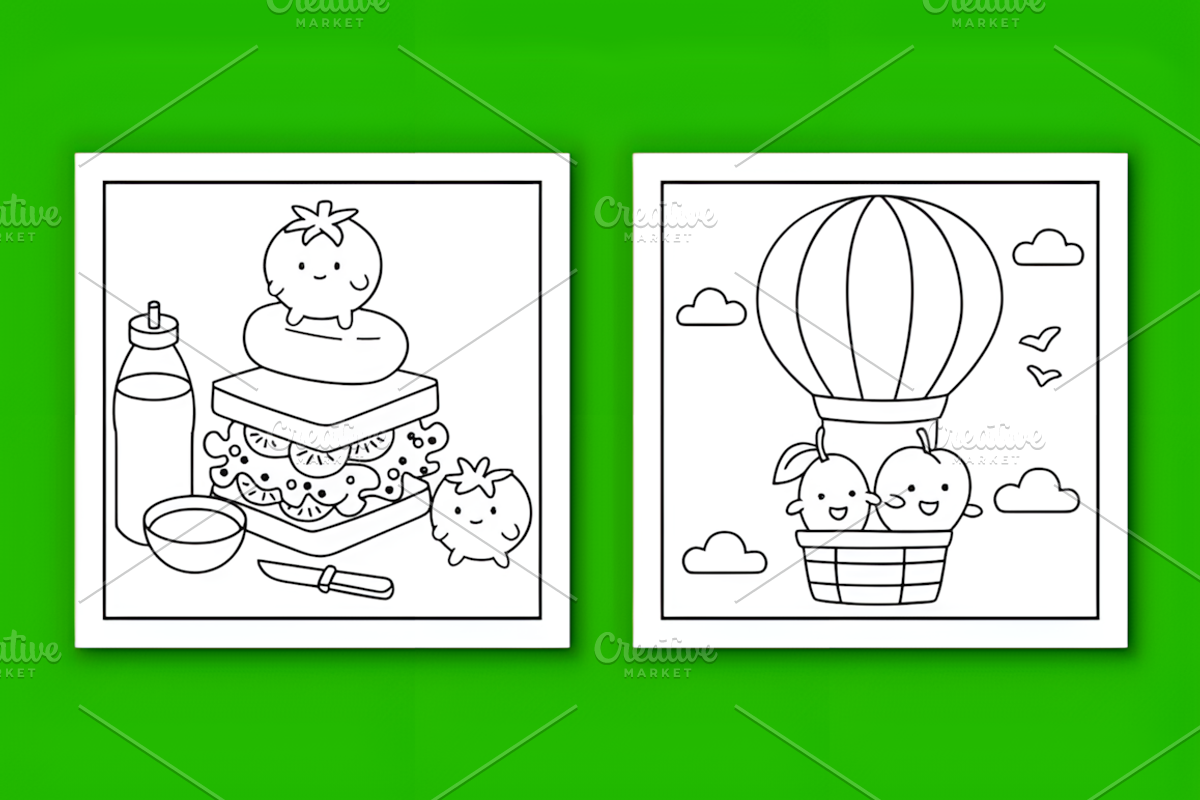 Veggie Life Bold and Easy Coloring, a Decorative Illustration by Design Station (Photo 3 of 3)