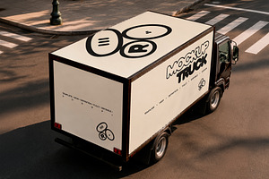 Delivery Truck Branding Mockup