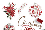 Watercolor Clipart - CHRISTMAS TIME, a Decorative Illustration by Beigetime (Thumbnail 11 of 15)