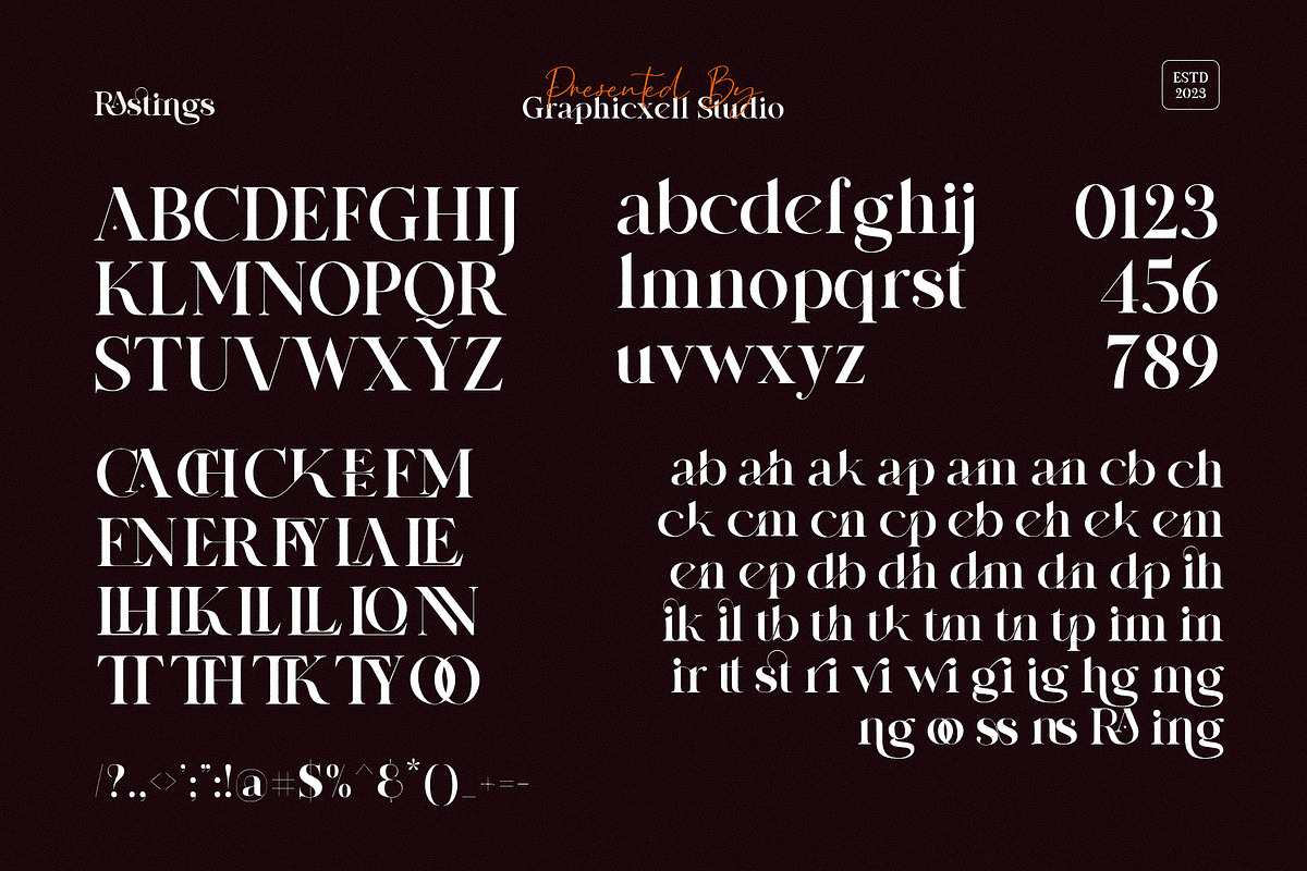 Rastings Macker Ligature Serif Font, a Serif Font by Graphicxell (Photo 10 of 10)