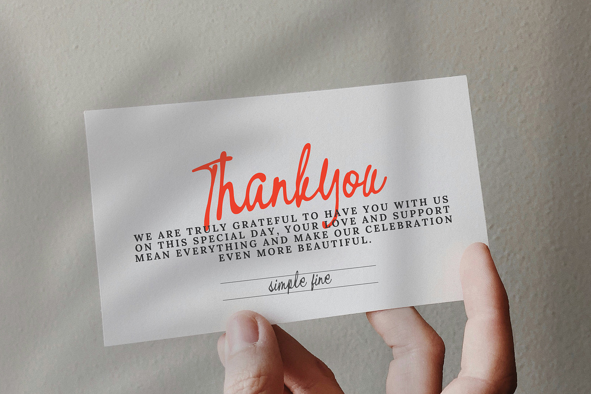 Simple Fine - Script Handwritten, a Handwritten Font by Lettermine (Photo 10 of 10)