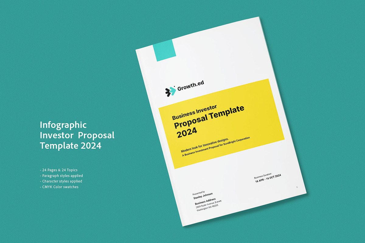 Investor Proposal Editorial Template, a Marketing Template by Limino™ Studio (Photo 1 of 12)
