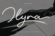 Ilyra - Modern Calligraphy Script Fo, a Script Font by Flawless And Co (Thumbnail 1 of 10)
