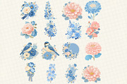 Watercolor Vintage Floral Clipart, an Illustration by DreamCafeArt (Thumbnail 3 of 6)