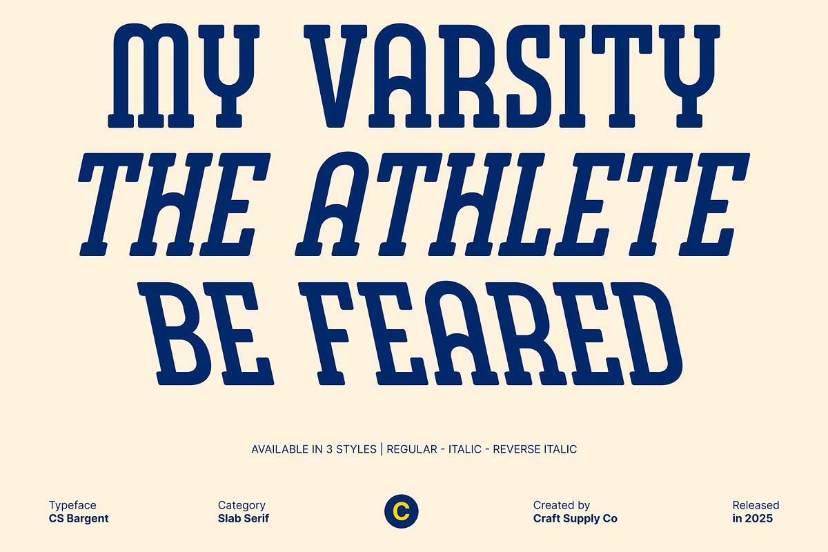 CS Bargent – Slab Serif Font, a Slab Serif Font by Craft Supply Co. (Photo 2 of 8)