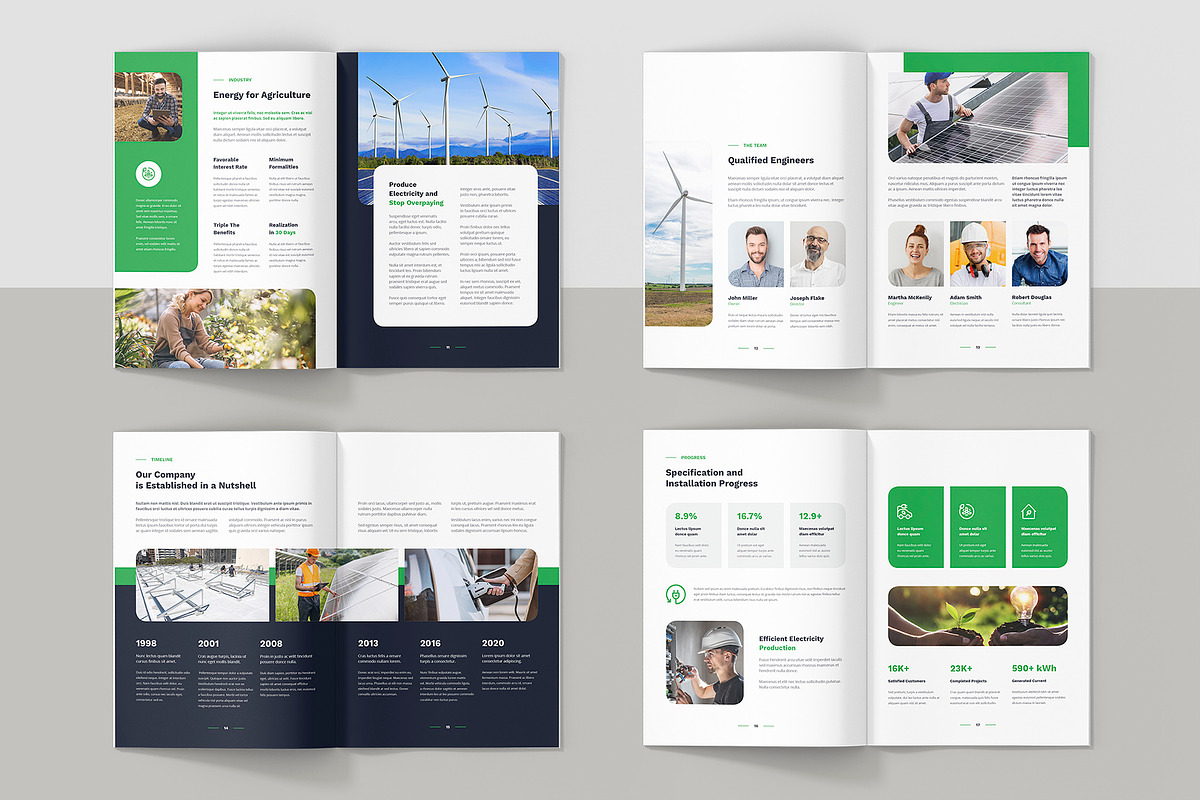 Solar Energy Company Profile Canva, a Brochure Template by artbart (Photo 4 of 6)