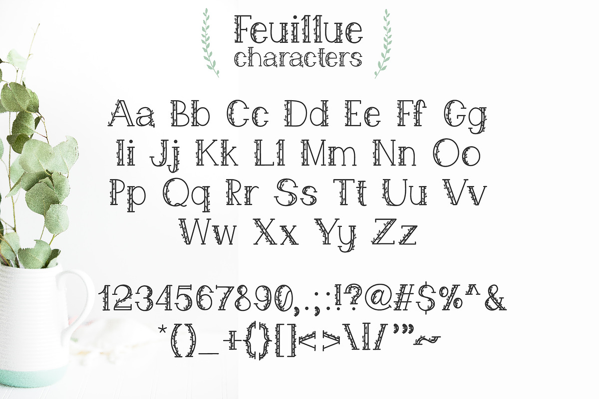 Feuillue | serif font preview 2