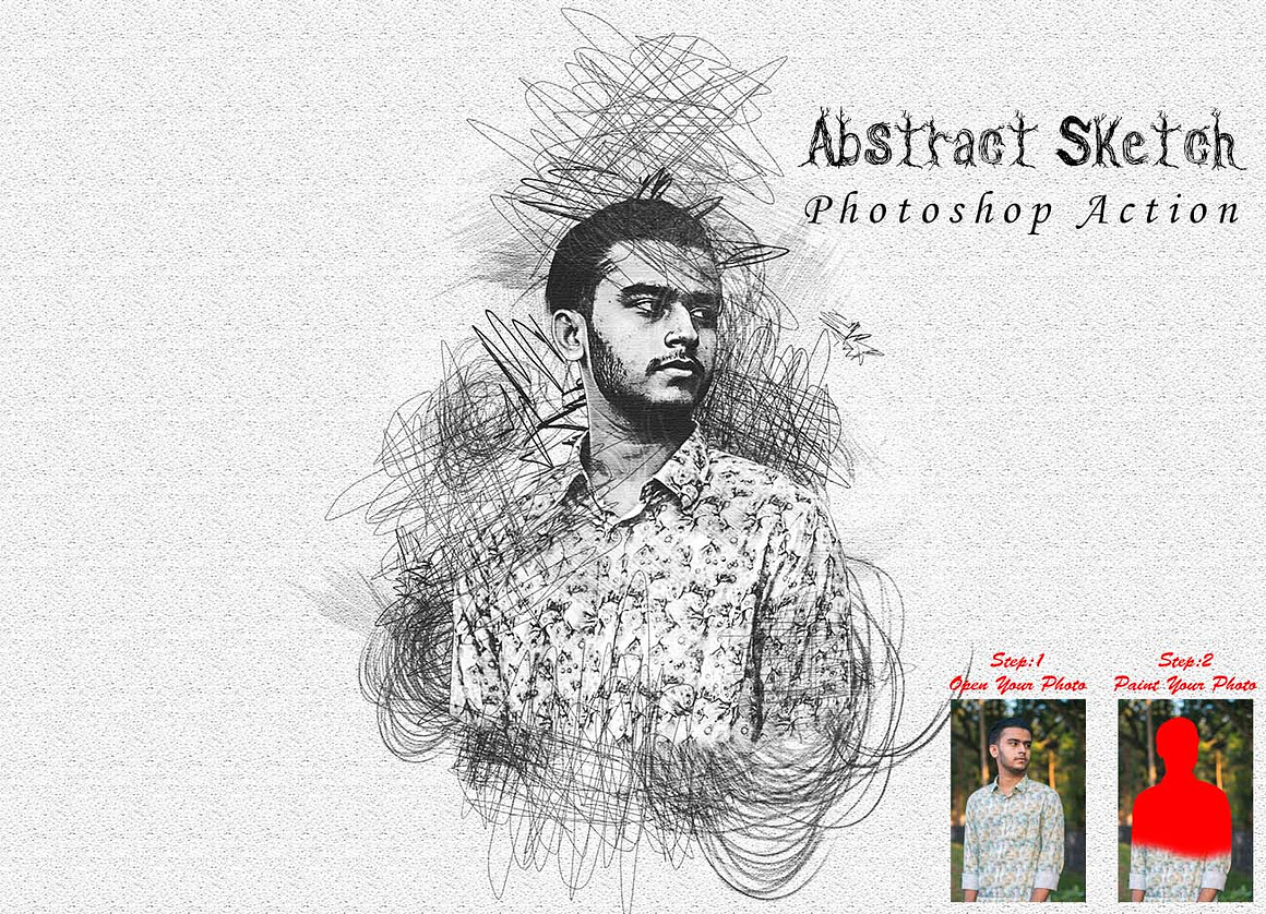 19 in 1 Sketch PS Action  Bundle, an Action Add-On by Studio Retouch (Photo 18 of 26)