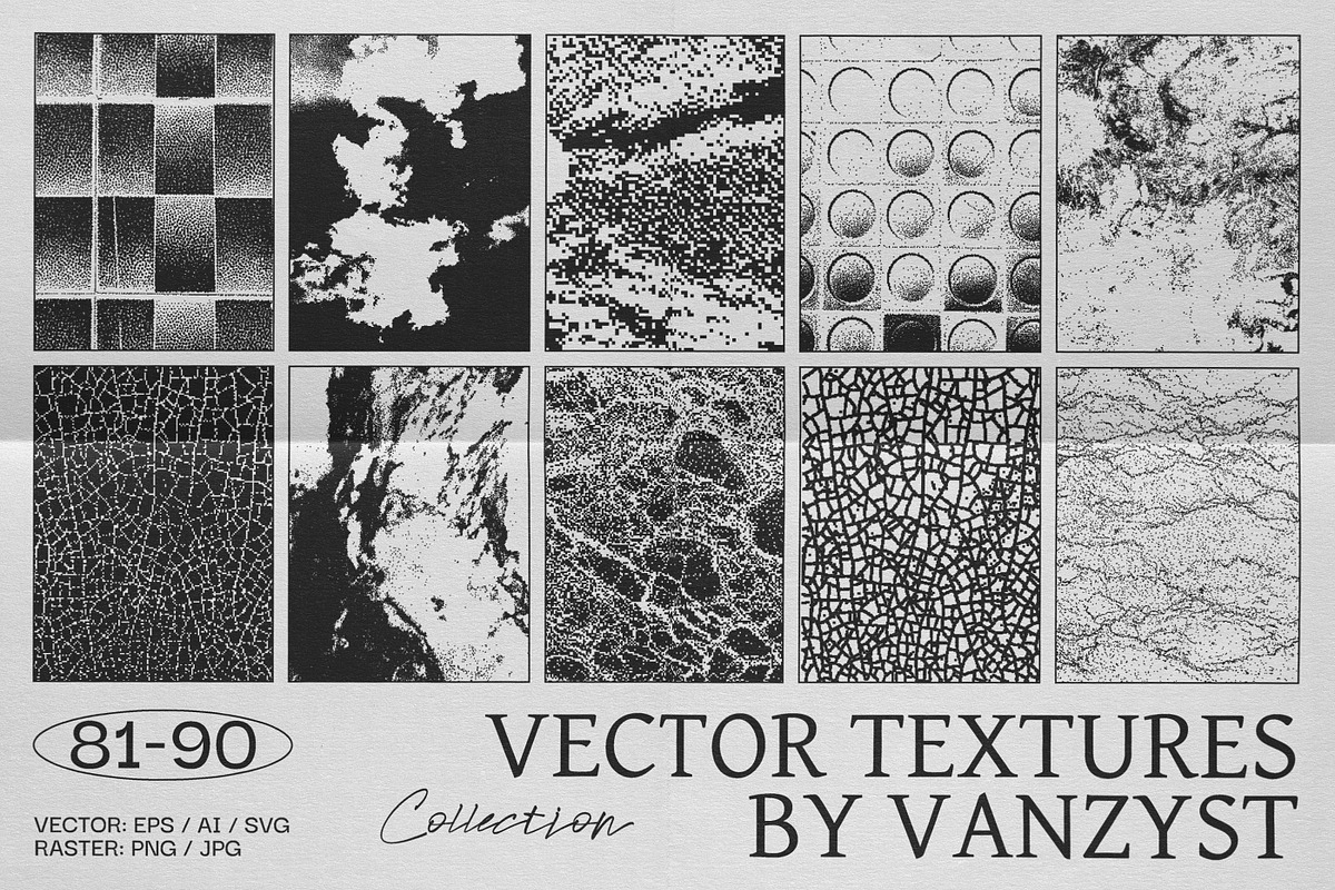 100 Bitmap Vector Textures, a Texture Graphic by Vanzyst