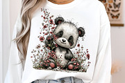 Watercolor spring panda clipart, an Illustration by SinaCreation (Thumbnail 9 of 11)