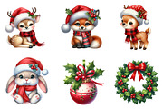 Woodland Christmas Clipart, an Illustration by CreationArt (Thumbnail 7 of 7)