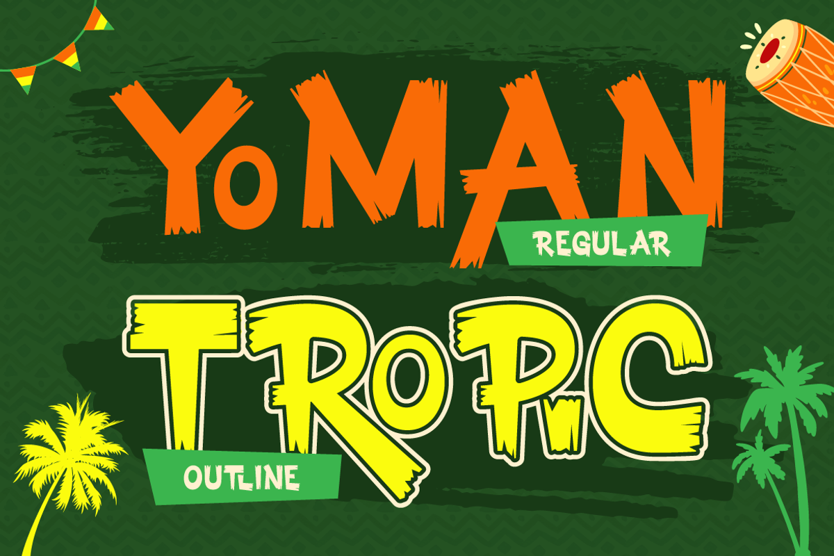 Yomanica - Reggae Display, a Sans Serif Font by Artisan Themes (Photo 4 of 12)