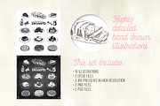 Hand drawn restaurant desserts, a Food Illustration by Natalya Levish (Thumbnail 2 of 3)
