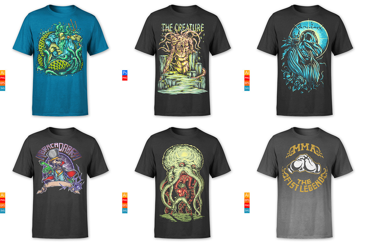 100 T-Shirt and Merchandise Graphics, an Animal Illustration by TSV Art Collective (Photo 15 of 23)
