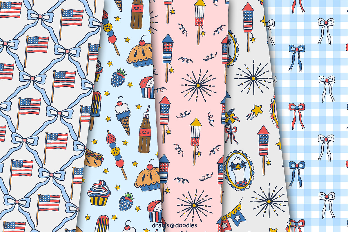 4th of July Preppy Patriotic Bundle, an Object Illustration by Drafts n Doodles (Photo 10 of 14)