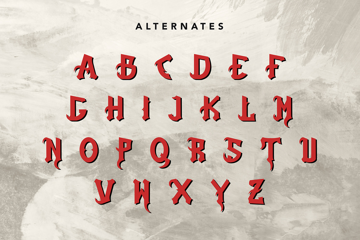 Metamorve - Blackletter Display Font, a Blackletter Font by Arendxstudio (Photo 9 of 9)