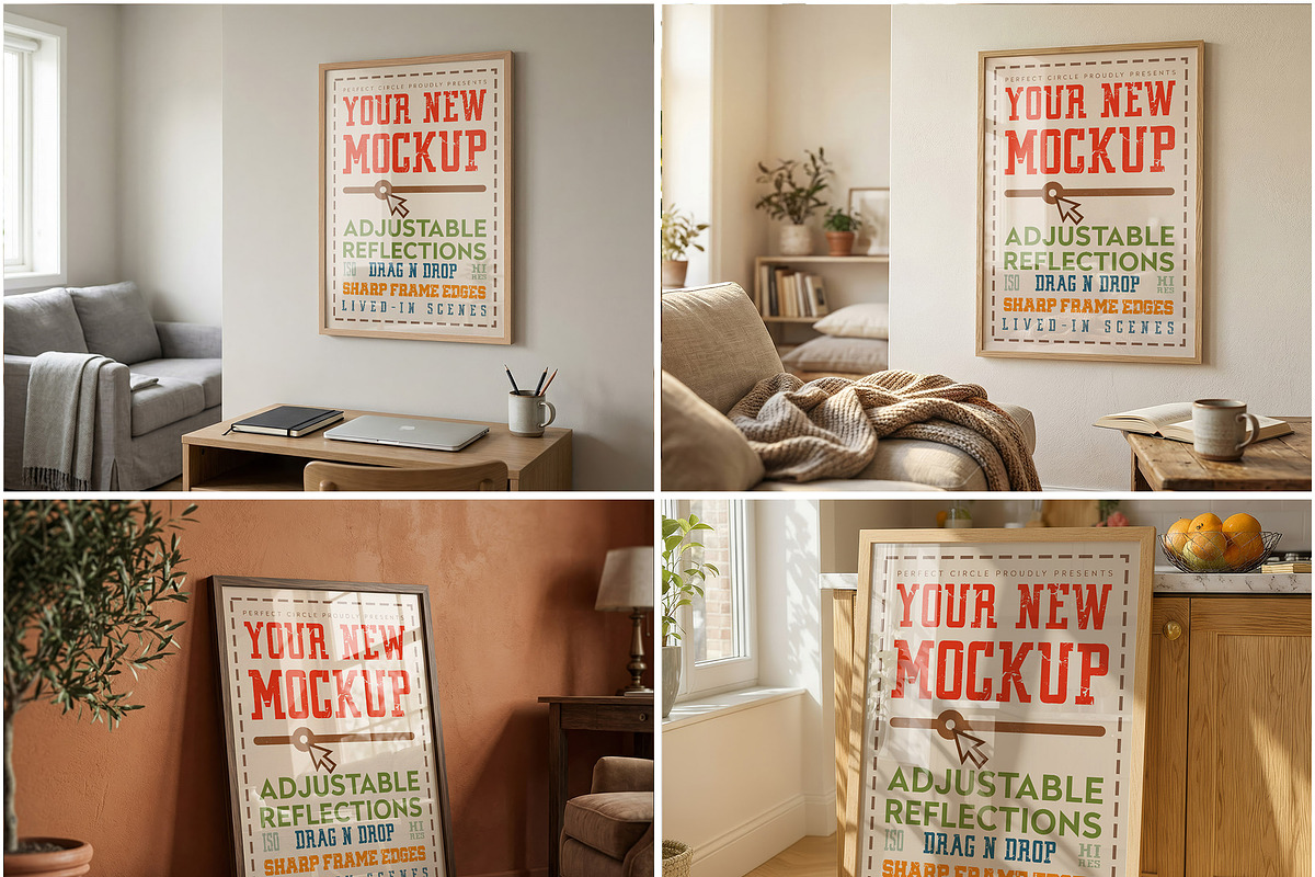 62 Poster Frame Mockup Bundle, a Mockup by DesignRocket (Photo 4 of 14)