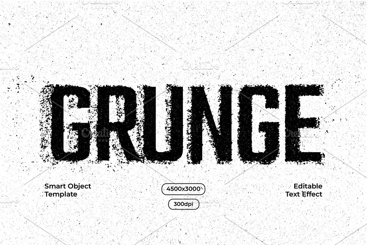 Grunge Text Effect, a Layer Style Add-On by alexdndz (Photo 1 of 2)