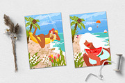 Summer mood, vibes cards set, a Seasonal Illustration by NataLyaroArt (Thumbnail 8 of 9)