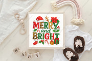 Merry and Bright Christmas PNG, an Illustration by CraftArtStudio (Thumbnail 4 of 4)