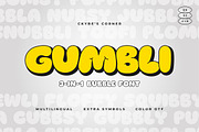 GUMBLI - 3-in-1 Bubble Multilingual, a Sans Serif Font by Ckybe's Corner (Thumbnail 1 of 13)