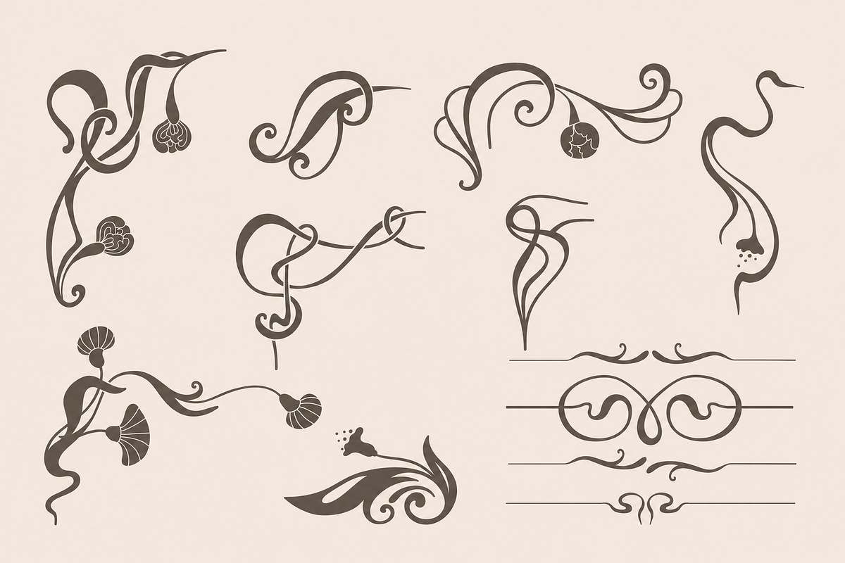 Art Nouveau Frames & Ornaments, a Decorative Illustration by Anna Studio (Photo 11 of 12)