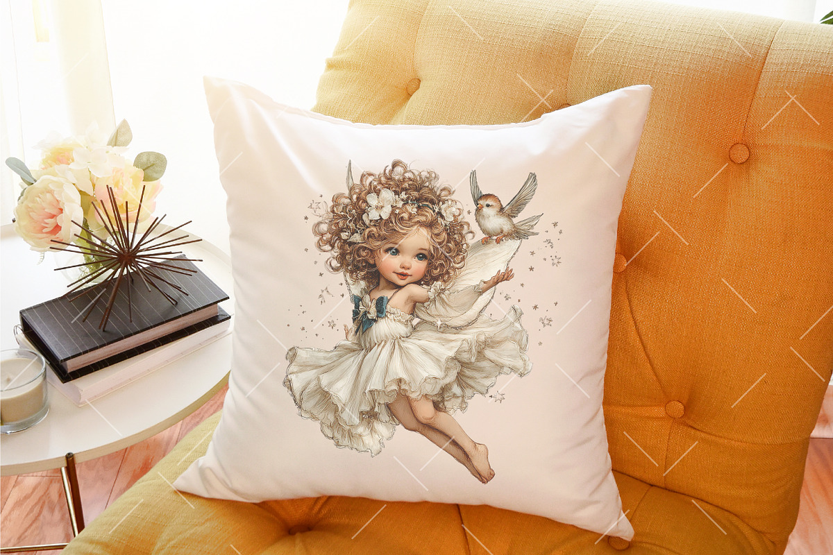 Vintage Easter Fairy Clipart, an Illustration by OK Design (Photo 4 of 6)